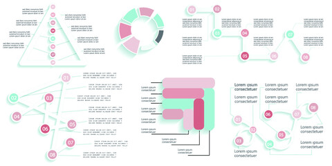 Infographic elements for annual reports