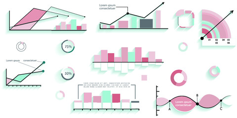 Infographic elements for annual reports