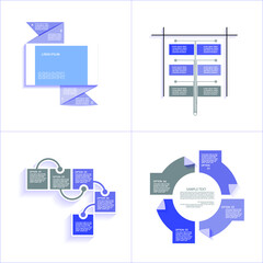 Infographic elements for annual reports