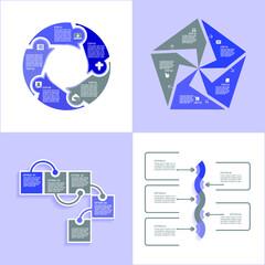 Infographic elements for annual reports