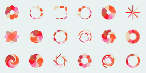 Infographic elements for annual reports