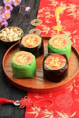 Nian Gao or Chinese New Year Sweet Rice Cake (Tikoy, Fa Gao), Popular as Kue Keranjang or Kue Bakul
