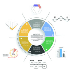 Infographic elements for annual reports
