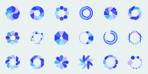 Infographic elements for annual reports