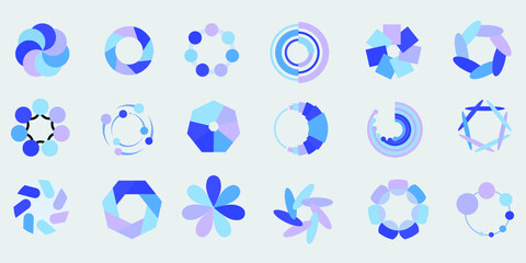 Infographic elements for annual reports