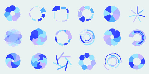 Infographic elements for annual reports