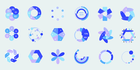 Infographic elements for annual reports