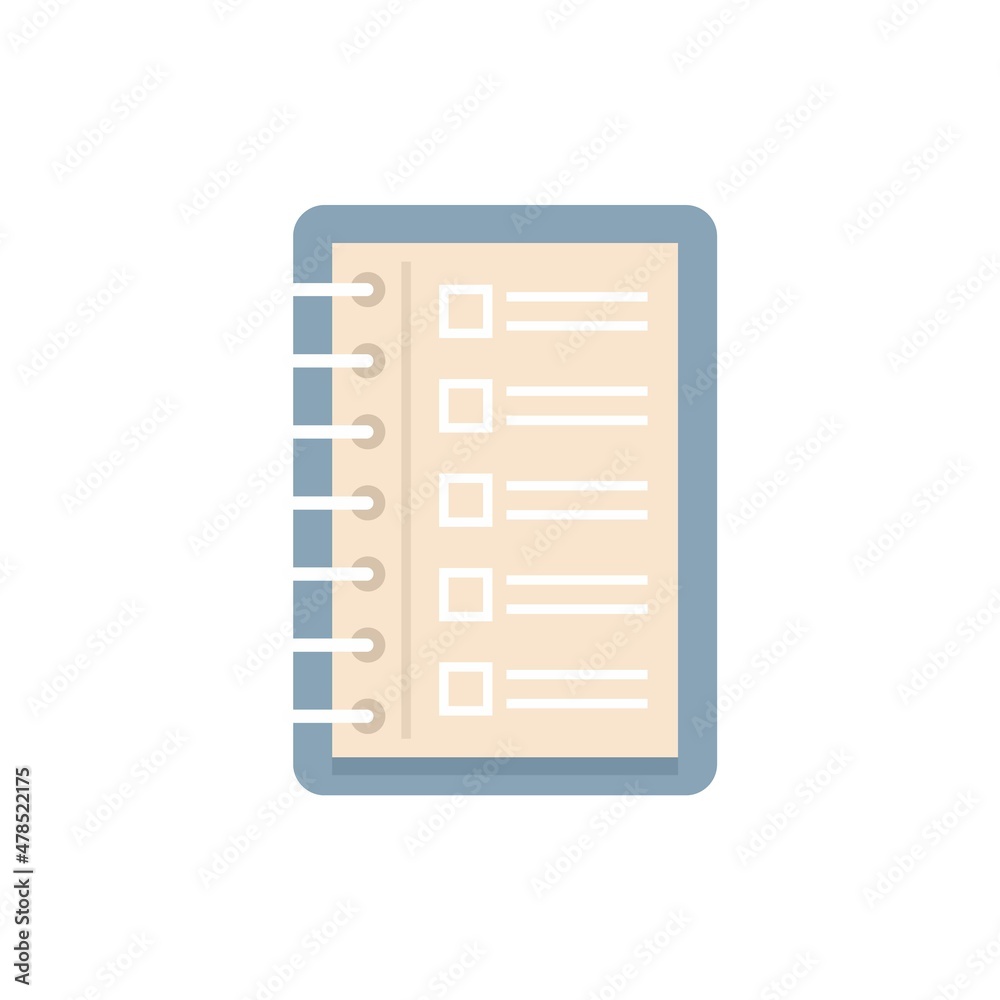 Poster To-do list sheet icon flat isolated vector