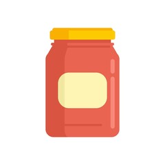 Food jar icon flat isolated vector