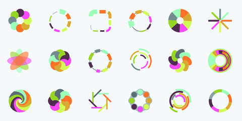 Infographic elements for annual reports