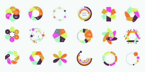 Infographic elements for annual reports