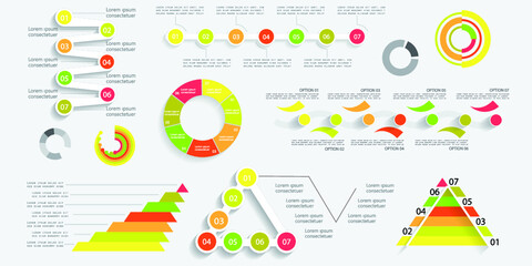 Infographic elements for annual reports