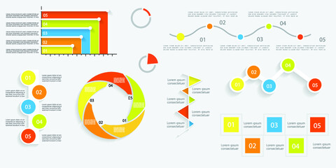 Infographic elements for annual reports