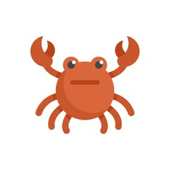 Crab bath toy icon flat isolated vector