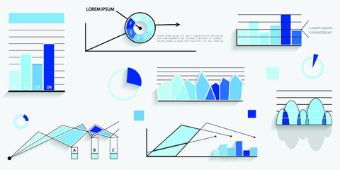 Infographic elements for annual reports