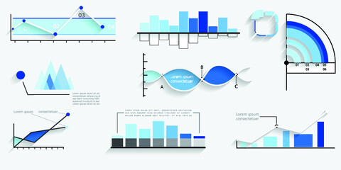 Infographic elements for annual reports