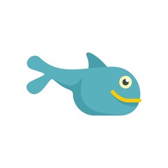 Whale toy icon flat isolated vector