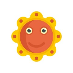 Sun toy icon flat isolated vector