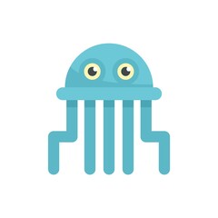 Jellyfish toy icon flat isolated vector
