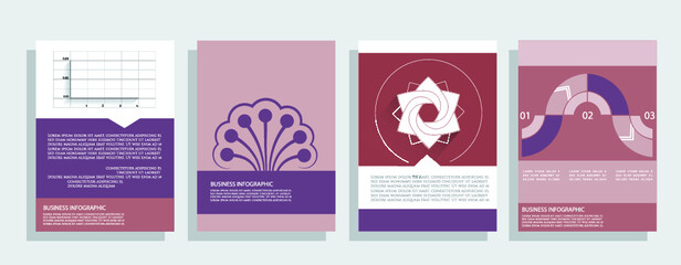 Obraz premium Cards for business data visualization