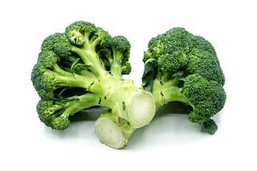 green broccoli isolated on white background