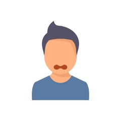 Bad teen problems icon flat isolated vector