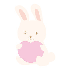 Obraz premium ハートとうさぎ1