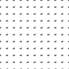 Square seamless background pattern from black chart line symbols. The pattern is evenly filled. Vector illustration on white background