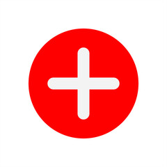 Obraz premium medical plus icon with red and white color