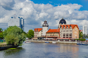 Naklejka premium Рыбная деревня