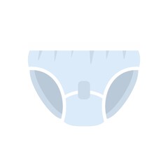 Care diaper icon flat isolated vector