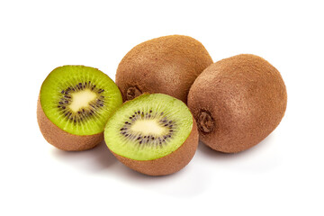 Kiwi fruit, isolated on white background.