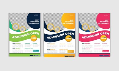 School Admission,  Kids  Admission  Flyer Design Template  
