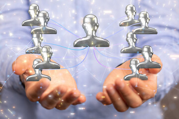 hierarchy connection team group digital