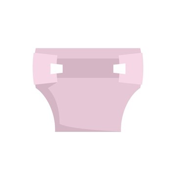 Infant diaper icon flat isolated vector