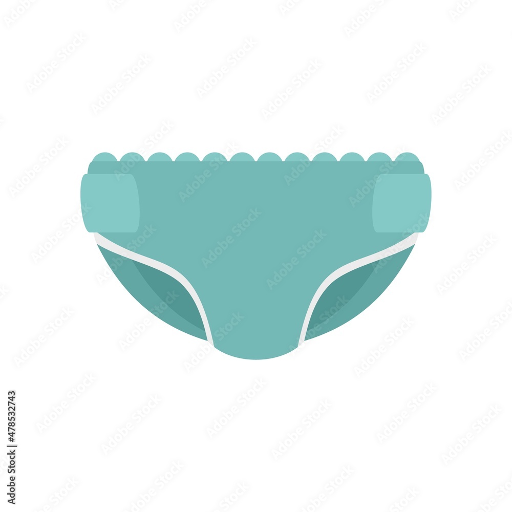 Sticker natal diaper icon flat isolated vector