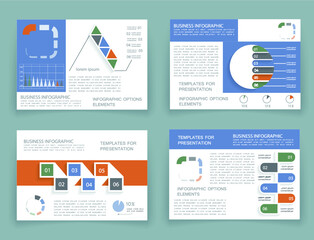 Fototapeta na wymiar Cards for business data visualization