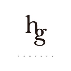 Initial HG Logo Design Vector