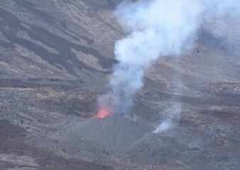 Piton de la Fournaise, éruption 2022. ile de la Réunion, Océan Indien