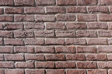Salt deposits on a brick wall. textured