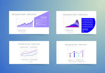 Brochure for business reports, cover layout and infographics