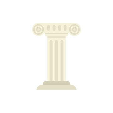 Greek sightseeing icon flat isolated vector