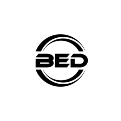 BED letter logo design with white background in illustrator, vector logo modern alphabet font overlap style. calligraphy designs for logo, Poster, Invitation, etc.	