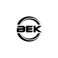 BEK letter logo design with white background in illustrator, vector logo modern alphabet font overlap style. calligraphy designs for logo, Poster, Invitation, etc.	