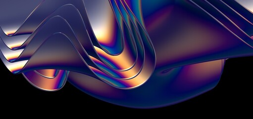 Modern colorful flow poster. Wave Liquid shape