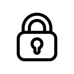 Lock vector Flat Icon Design Symbol on White background EPS 10 File