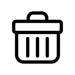 Dustbin vector Flat Icon Design Symbol on White background EPS 10 File