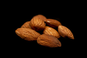 almonds, macro almonds, almonds at a very high magnification, - obrazy, fototapety, plakaty