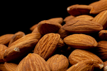 almonds, macro almonds, almonds at a very high magnification,
