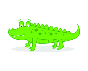 a crocodile illustration. a doodle hand-drawn of the animal collection. a cartoon drawing in vector graphic for an educational poster or any design element.